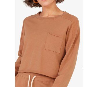 Mate Organic Terry Crop Pocket Sweatshirt Medium